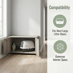 Homhedy 39.4" L Cat Litter Box Enclosure, Pet House - Image 7