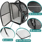 PetAmi Dog Backpack Carrier for Small Large Cat, Ventilated Pet Hiking Backpack - Image 4