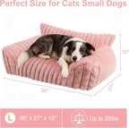 Cute Dog Cat Couch for Medium Large Dogs, Fluffy Pet Sofa Dog Couch Bed - Image 5