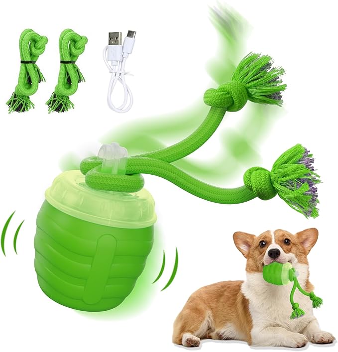 Interactive Dog Toy, Motion Activated Rolling Squeaky Ball by Huimpet