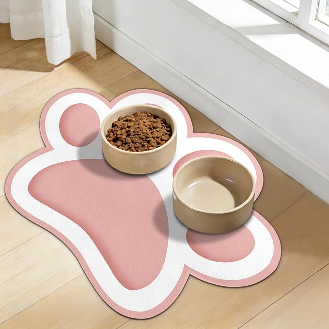 Dog Food Mat for Bowls, Absorbent Quick Dry Dog Cat Mats for Food and Water - Image 9