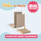 Zakkart 2-Pack Cat Scratching Board, 19.7'' Tall Cardboard L Shape Vertical Cat - Image 2