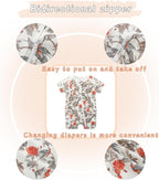 Unisex Summer Trendy 2-Pack Rompers Short Sleeve Zipped Bodysuit Infant Cotton - Image 5
