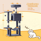 Sweetcrispy 44 inch Cat Tree Tower, Small Cat Climbing Tower - Image 3