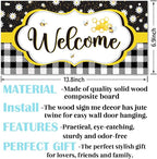 Daisy and Bee Welcome Sign, Rustic Daisy Summer Welcome Sign - Image 2
