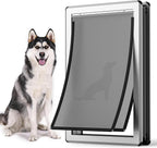 Aluminum XL Dog Door for Door, Open Size:24.4" H x 13.8'', Heavy Duty Doggy Door by LockOutWorriesLetFreedom