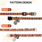 Lionet Paws 2pcs Pack Halloween Cat Collar, Cute Adjustable Cat Kitten Collar - Image 2
