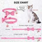 Rhinestone Cat Collar with Bow, Breakaway Elegant Female Diamond Cat Collars - Image 5