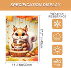 Fall Everyday Garden Flag 12x18 Inch Cute Red Squirrel - Image 3