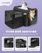 MIDOG Cat Carrier Soft for Small to Medium-Sized Cats, TSA Airline Approved - Image 3