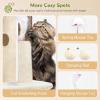 Globlazer Cat Tree Tower for Indoor Cats, 50-inch Adult Cat Tree House for - Image 5