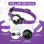 Luminous AirTag Cat Collar Breakaway, OUCWLTAG GPS Cat Collar - Image 2