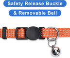Pawtitas Reflective Orange Cat Collar - Image 3