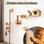 Cat Wall Shelves, DIY Wall-Mounted Cat Furniture Set - Image 6