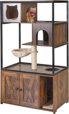 Aivituvin Cat Litter Box Enclosure, Litter Box Furniture Hidden, Wooden Cat by Aivituvin