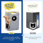 Cat House for Indoor Cats, 2-Storey Cat Bed Cave, Felt Cat Hideaway Condo - Image 4