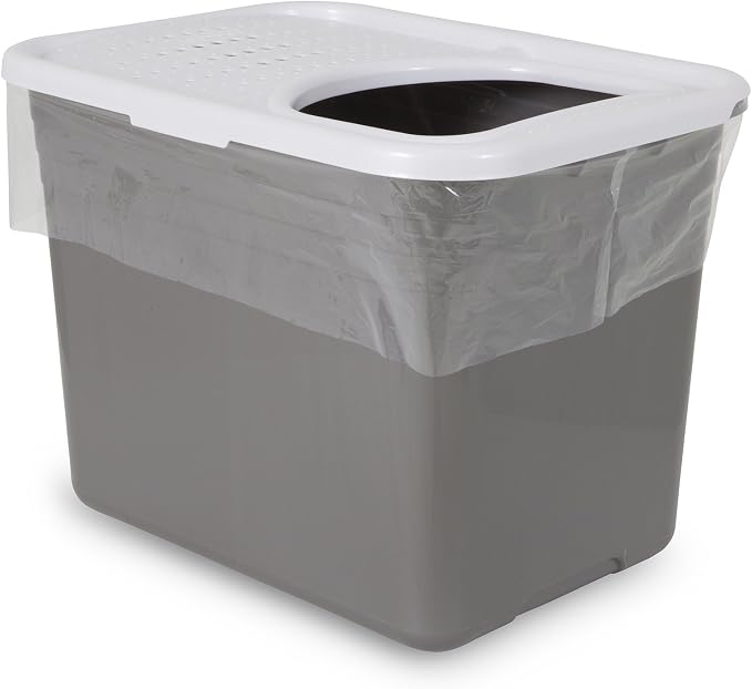 Petmate TOP ENTRY LITTER PAN LINERS Dark Grey 8 Count by Petmate