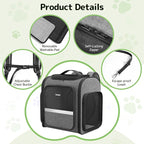 Cat Backpack with Detachable Play Tunnel, 2 in 1 Cat Tunnel Backpack Suitable - Image 8