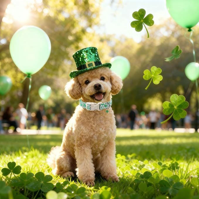 St Patricks Day Dog Collar for Medium Dogs - Image 3
