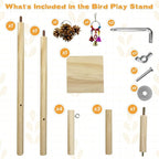 PINVNBY 3 PCS Wooden Small Bird Playground - Image 3