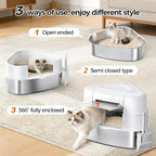 XL Stainless Steel Corner Cat Litter Box - Image 8