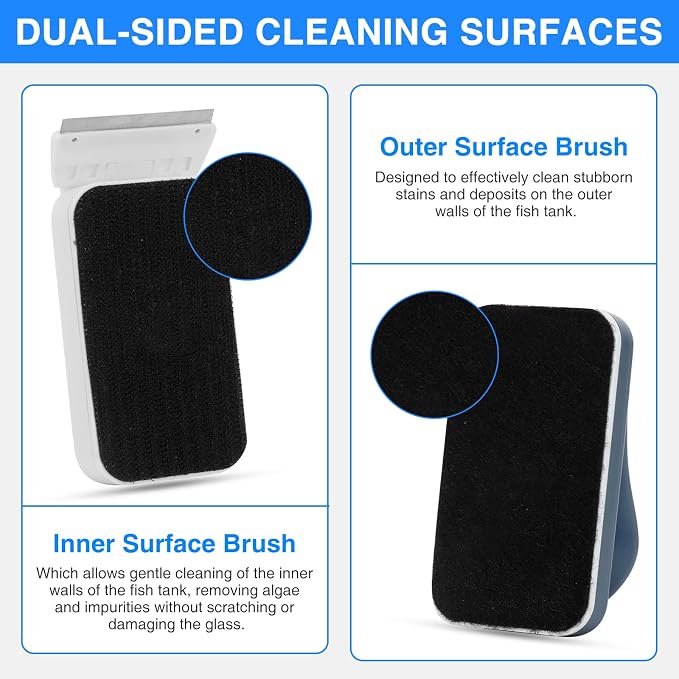 fishkeeper Aquarium Strong Magnetic Glass Cleaner Brush, Fish Tank Algae Magnet - Image 5
