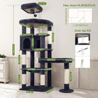 Globlazer Extra Large Platform Cat Tree, 65in Sturdy Cat Scratching Tree - Image 7