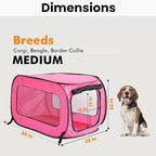 Beatrice Home Fashions Portable, Collapsible, Pop Up Kennel Travel Cat and Dog - Image 2