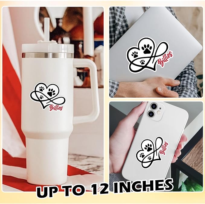 Personalized Infinity Paw Print Sticker - Image 3
