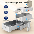 FURTIME Stainless Steel Litter Box - Image 8