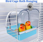 Tfwadmx Bird Cage Bath Hanging Bird Bath Supplies Parrot Bath Tub Water Shower - Image 6