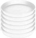 6 Pack Plastic White Plant Saucers by Bleuhome