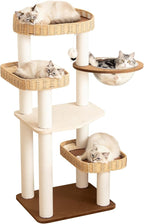 Modern Cat Tree for Large Cats, 48-Inch Tall Cat Tree Tower by PETTIFULCATTREE