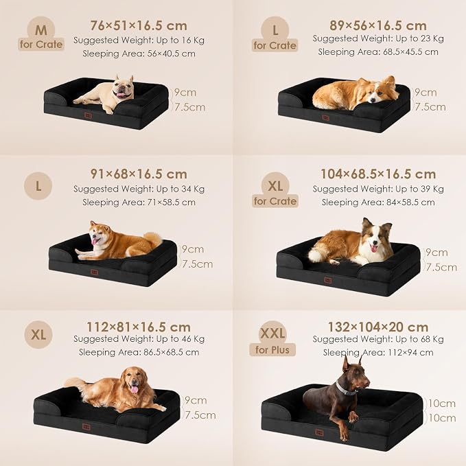 EHEYCIGA Orthopedic Dog Beds for Extra Large Dogs, Waterproof Memory Foam XL - Image 5
