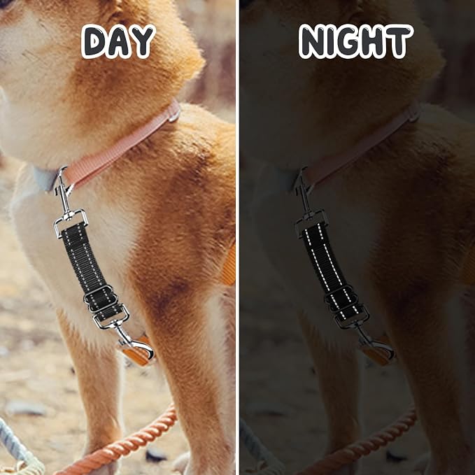 YUEPET Dog Safety Collar Clips 2 Pack Adjustable Prong Backup Clips Reflective - Image 5