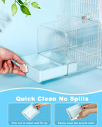 Hanging Bird Bath for Cage, 3 in 1 Multifunction Bird Bath/Bowl/House, Bird - Image 6