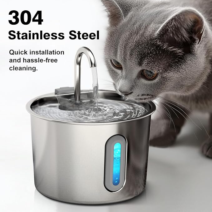 Cat Water Fountain, 74oz/2.2L Cat Fountain - Image 2