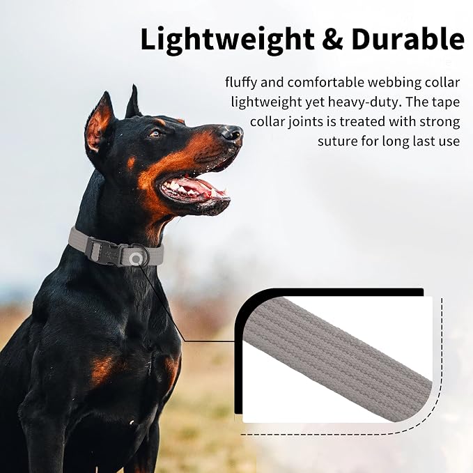 lynxking Dog Collar Soft Padded Breathable Cotton Solid Color Strong Adjustable - Image 5