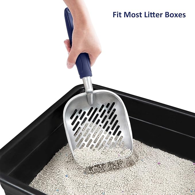 WePet Cat Litter Scoop, Aluminum Alloy Sifter, Kitty Metal Scooper, Deep Shovel - Image 5