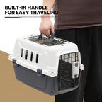 MoNiBloom 18-Inch 2-Door Top Loading Cat Carrier, Plastic Dog Crate Hard-Sided - Image 10