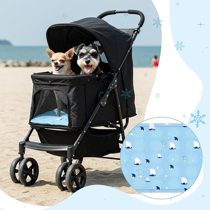 Nuanchu Dog Stroller Cooling Mat Waterproof Outdoor Pet Cooling Mat Washable - Image 4