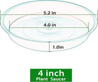 6 Pack Plastic Plant Saucer Planter Water Drip Tray, 4 5 6 7 8 9 10 11 12 inch - Image 2