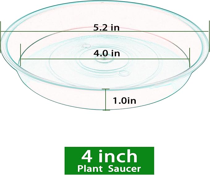 6 Pack Plastic Plant Saucer Planter Water Drip Tray, 4 5 6 7 8 9 10 11 12 inch - Image 2
