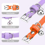 PUPTECK 2 PCS Soft Genuine Leather Cat Kitten Collar - Image 3