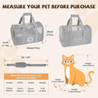 Soft Cat Carrier for Pets Up to 15 lbs, TSA Approved for Airline in-Cabin - Image 3