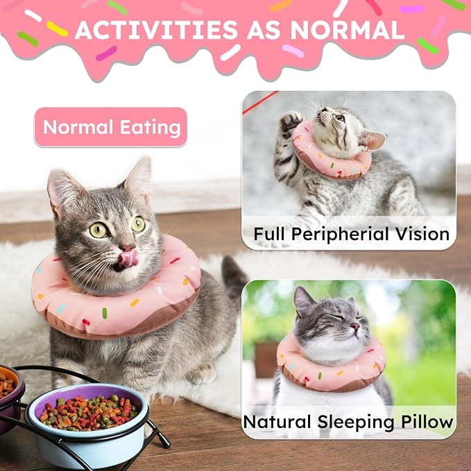 Cat Cone Collar Soft, Waterproof Cat Recovery Collars Spay Cones to Stop - Image 5