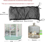 Bird Cage Cover, Parakeet Cage Acessories Adjustable Seed Catcher Birdcage Seed - Image 2