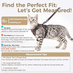 Cat Harness and Leash Set Escape Proof Tactical Large Kitten Harness Emotional - Image 2