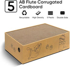 AGYM Cat Scratcher, 5 Packs in 1 Cardboard Box Cat Scratching Pad - Image 4