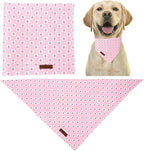 Spring Dog Bandana, UP URARA PUP Strawberry Triangle Bid Scarf - Image 4